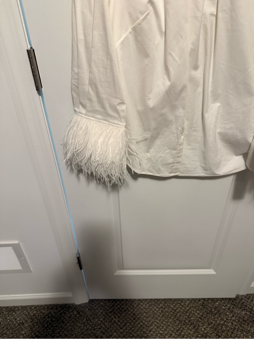 kate spade Ivory Feather-Cuff Button Down Shirt - Picture 2 of 4